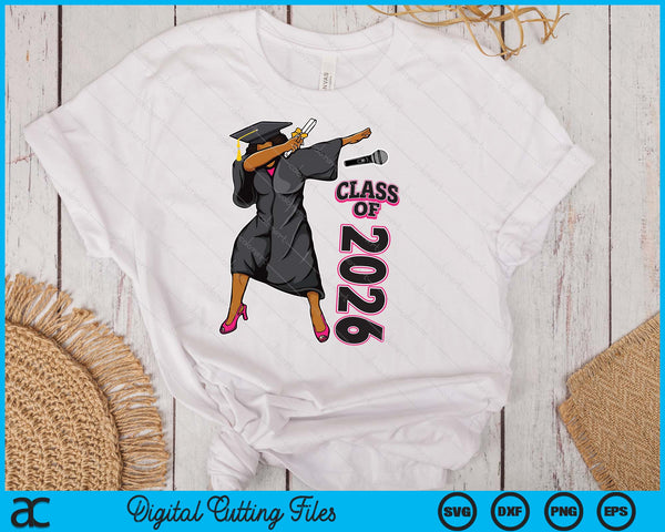 Graduation Gift Her Seniors Class of 2026 Black Girl SVG PNG Digital Printable Files