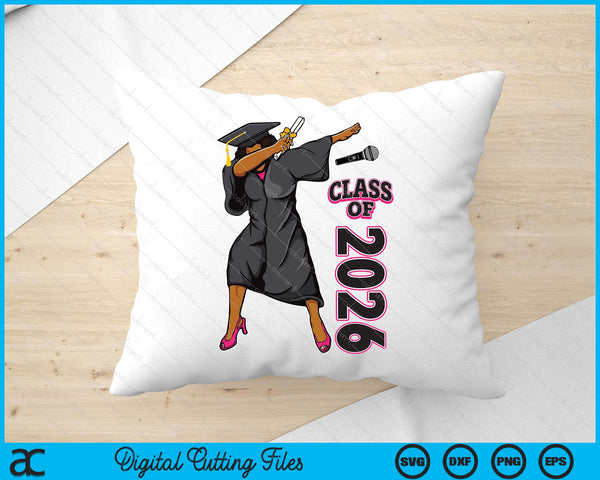Graduation Gift Her Seniors Class of 2026 Black Girl SVG PNG Digital Printable Files