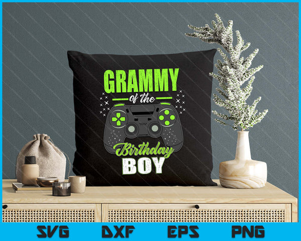 Grammy Of The Birthday Boy Matching Video Gamer Birthday SVG PNG Digital Printable Files