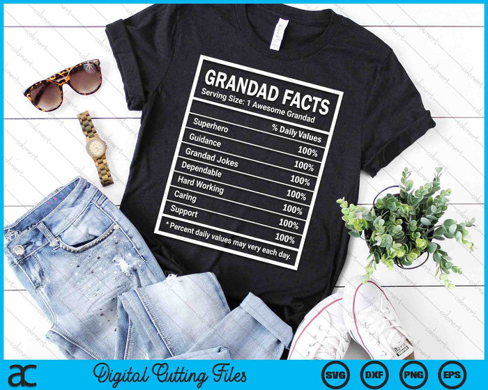 Grandad Facts Father's Day SVG PNG Digital Cutting Files Grandad Facts Father's Day SVG PNG Digital Cutting Files