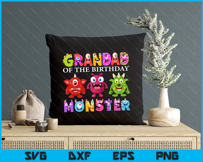 Grandad Of The Little Monster Birthday Party Family Monster SVG PNG Digital Cutting Files Grandad Of The Little Monster Birthday Party Family Monster SVG PNG Digital Cutting Files