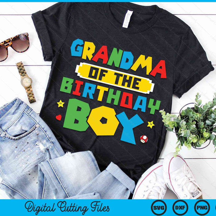 Grandma Of The Birthday Boy Game Gaming Family SVG PNG Digital Cutting Files Grandma Of The Birthday Boy Game Gaming Family SVG PNG Digital Cutting Files