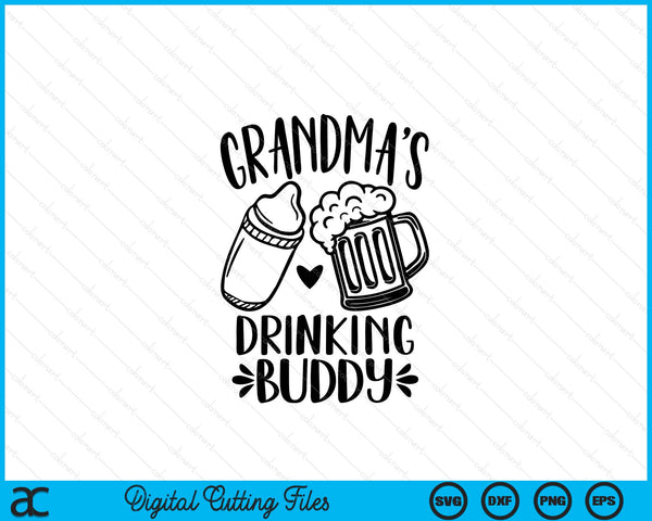 Grandma's Drinking Buddy Father's Day SVG PNG Digital Cutting Files