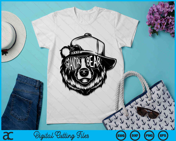 Grandpa Bear With Sunglasses Grandpa Bear SVG PNG Cutting Printable Files