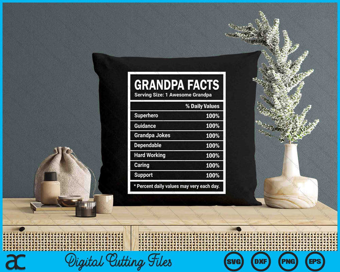 Grandpa Facts Father's Day SVG PNG Digital Cutting Files Grandpa Facts Father's Day SVG PNG Digital Cutting Files