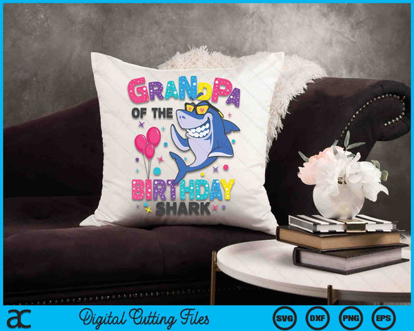 Grandpa of the Shark Birthday Matching Family SVG PNG Digital Cutting Files