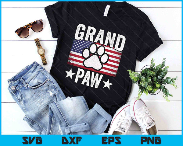 Grandpaw Dog Grandpa Father's Day Family Grandkids SVG PNG Digital Printable Files