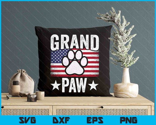 Grandpaw Dog Grandpa Father's Day Family Grandkids SVG PNG Digital Printable Files