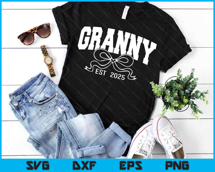Granny Est 2025 Coquette Bow SVG PNG Digital Printable Files Granny Est 2025 Coquette Bow SVG PNG Digital Printable Files