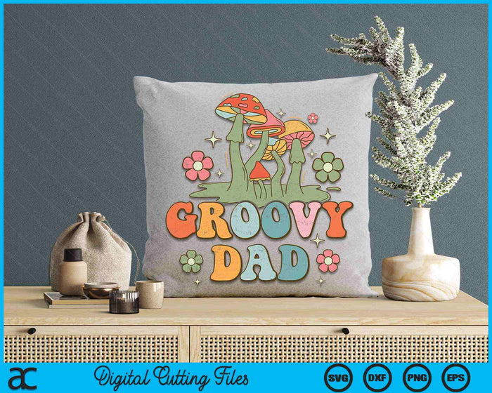 Groovy Dad 70s Aesthetic Nostalgia 1970's Hippie Dad Retro SVG PNG Digital Cutting Files