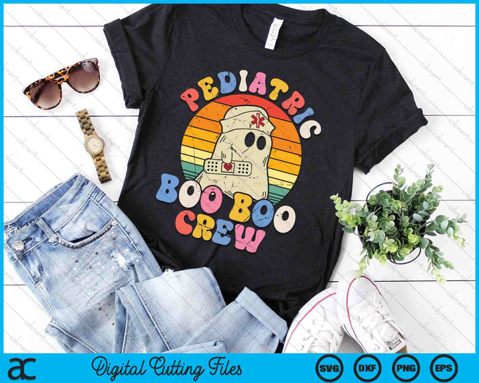 Groovy Ghost Halloween Pediatric RN Nurse Boo Boo Crew SVG PNG Digital Cutting Files Groovy Ghost Halloween Pediatric RN Nurse Boo Boo Crew SVG PNG Digital Cutting Files