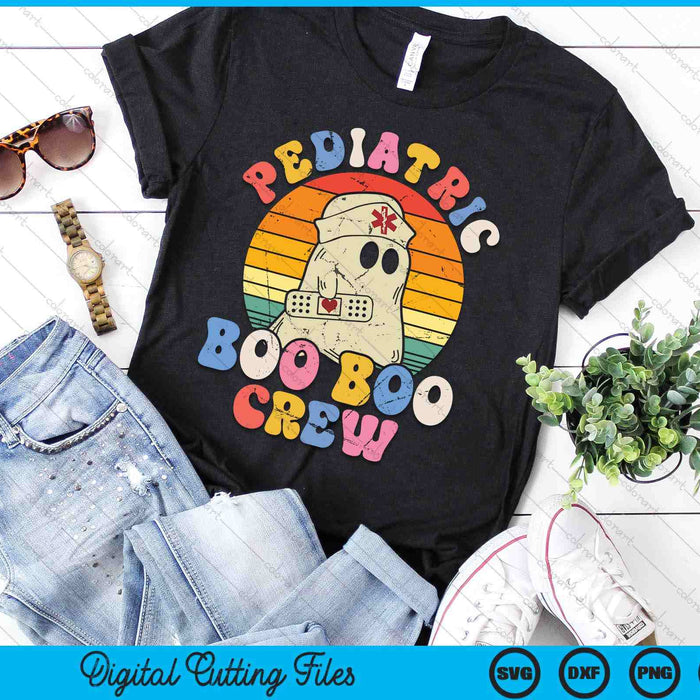 Groovy Ghost Halloween Pediatric RN Nurse Boo Boo Crew SVG PNG Digital Cutting Files Groovy Ghost Halloween Pediatric RN Nurse Boo Boo Crew SVG PNG Digital Cutting Files
