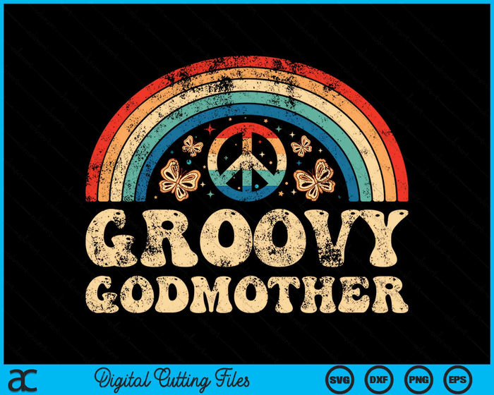 Groovy Godmother 70s Aesthetic Nostalgia 1970's Retro SVG PNG Cutting Printable Files