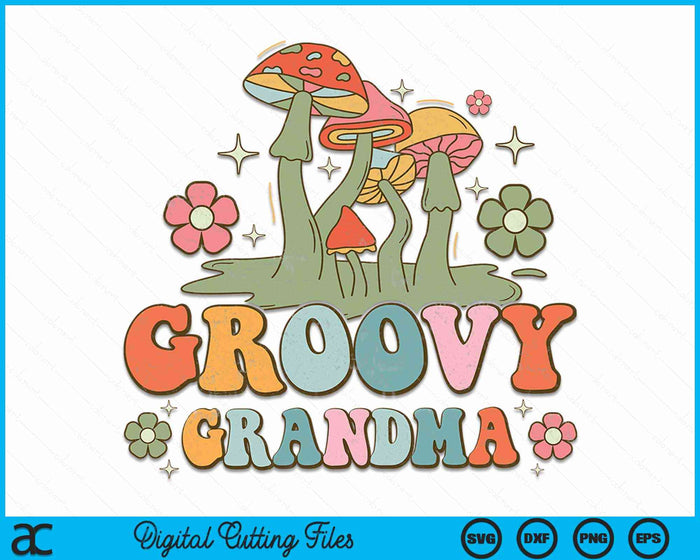 Groovy Grandma 70s Aesthetic Nostalgia 1970's Hippie Grandma Retro SVG PNG Digital Cutting Files