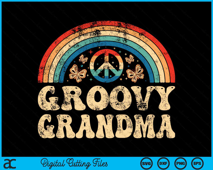 Groovy Grandma 70s Aesthetic Nostalgia 1970's Retro SVG PNG Digital Cutting Files