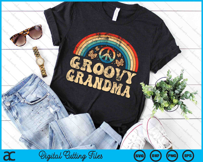 Groovy Grandma 70s Aesthetic Nostalgia 1970's Retro SVG PNG Digital Cutting Files