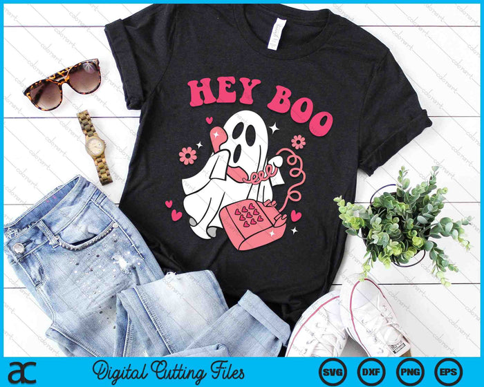 Groovy Hey Boo Lindo Fantasma Divertido Halloween SVG PNG Archivos de corte digital Groovy Hey Boo Lindo Fantasma Divertido Halloween SVG PNG Archivos de corte digital