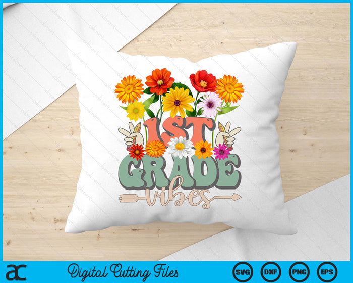 Groovy Hippie Wildflower 1st Grade Vibes Teachers Girls Kids SVG PNG Digital Cutting Files Groovy Hippie Wildflower 1st Grade Vibes Teachers Girls Kids SVG PNG Digital Cutting Files