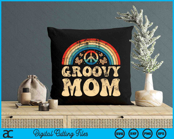 Groovy Mom 70s Aesthetic Nostalgia 1970's Retro SVG PNG Cutting Printable Files