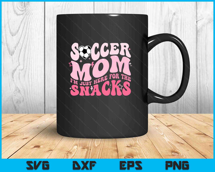Groovy Soccer Mom I'm Just Here For The Snacks SVG PNG Digital Printable Files Groovy Soccer Mom I'm Just Here For The Snacks SVG PNG Digital Printable Files