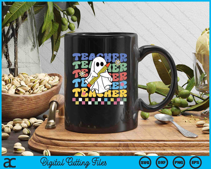 Groovy Teacher Halloween Retro For Women Halloween Teacher SVG PNG Digital Cutting Files Groovy Teacher Halloween Retro For Women Halloween Teacher SVG PNG Digital Cutting Files