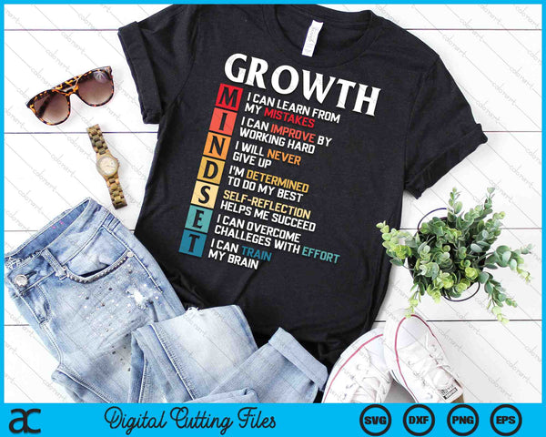 Growth Mindset Definition Motivational Quote Inspiration SVG PNG Digital Cutting Files