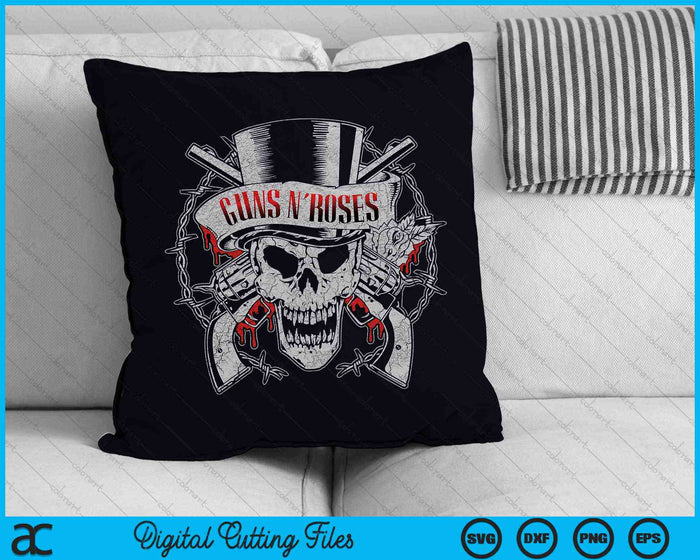 Guns N' Roses Top Hat Skull SVG PNG Archivos de corte digital Guns N' Roses Top Hat Skull SVG PNG Archivos de corte digital