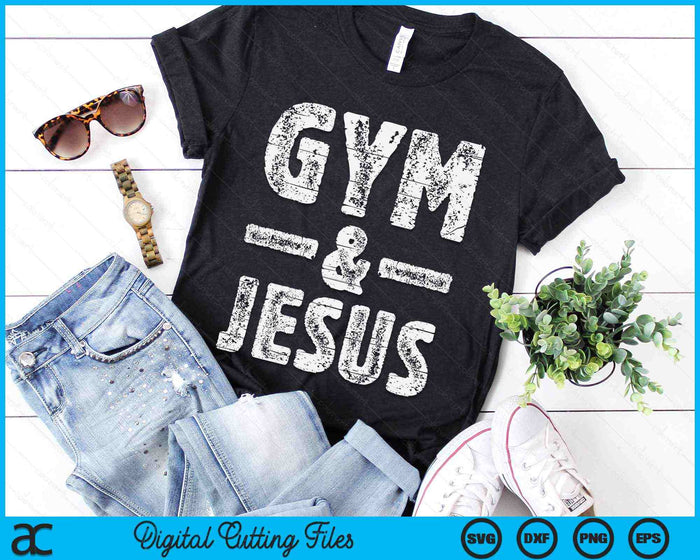 Gym & Jesus Christian Workout Fitness SVG PNG Digital Printable Files Gym & Jesus Christian Workout Fitness SVG PNG Digital Printable Files
