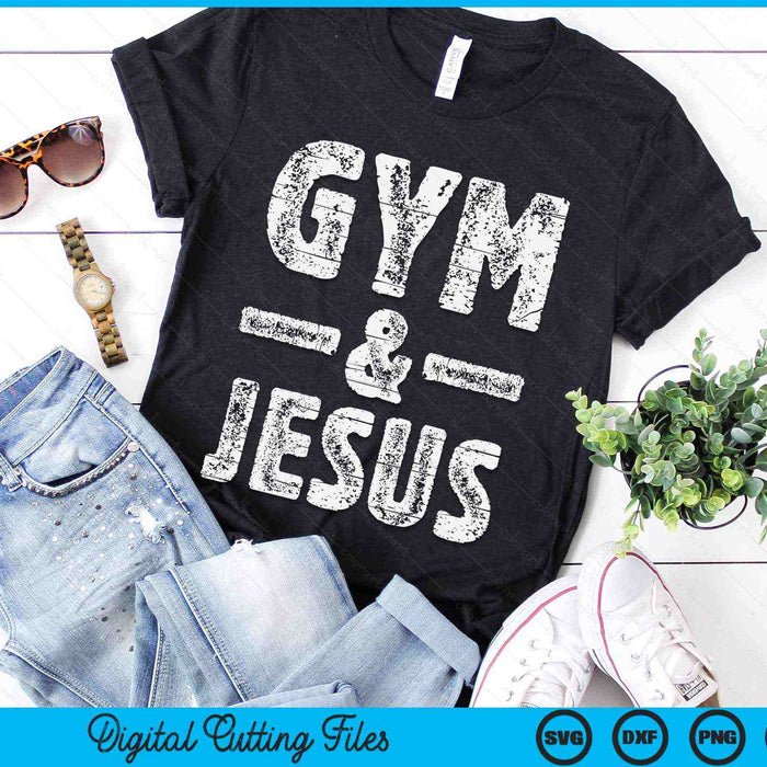 Gym & Jesus Christian Workout Fitness SVG PNG Digital Printable Files Gym & Jesus Christian Workout Fitness SVG PNG Digital Printable Files
