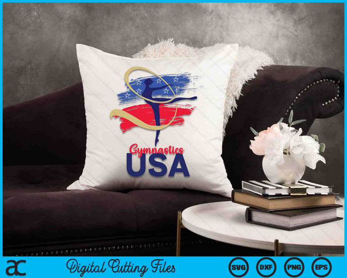 Gymnastiek USA ondersteunt het team SVG PNG digitale snijbestanden Gymnastiek USA ondersteunt het team SVG PNG digitale snijbestanden