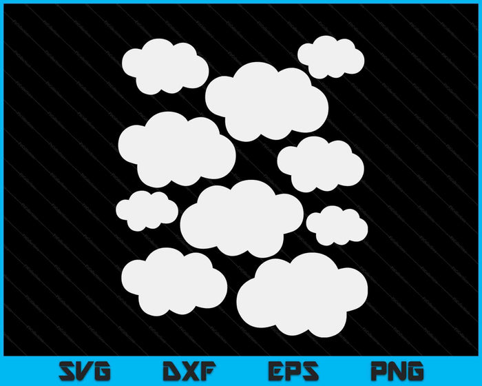 Halloween Costume White Clouds SVG PNG Digital Cutting Files Halloween Costume White Clouds SVG PNG Digital Cutting Files
