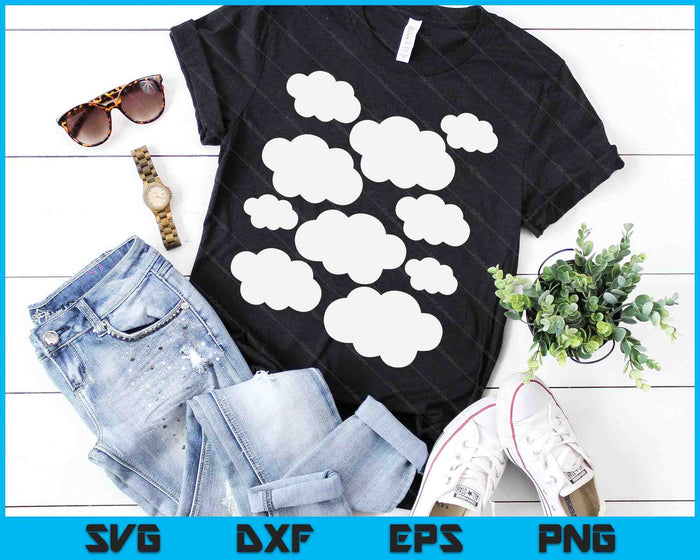 Halloween Costume White Clouds SVG PNG Digital Cutting Files Halloween Costume White Clouds SVG PNG Digital Cutting Files