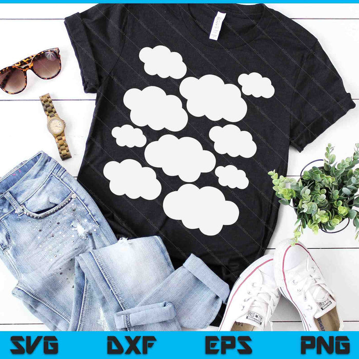 Halloween Costume White Clouds SVG PNG Digital Cutting Files Halloween Costume White Clouds SVG PNG Digital Cutting Files