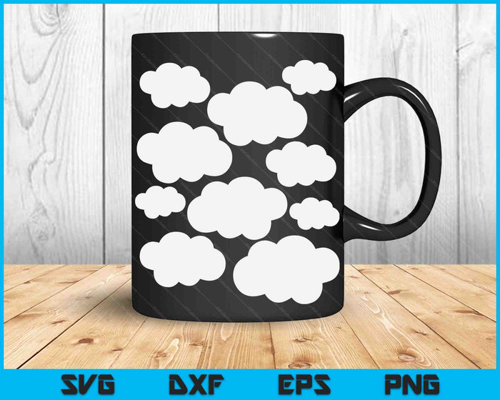 Halloween Costume White Clouds SVG PNG Digital Cutting Files Halloween Costume White Clouds SVG PNG Digital Cutting Files