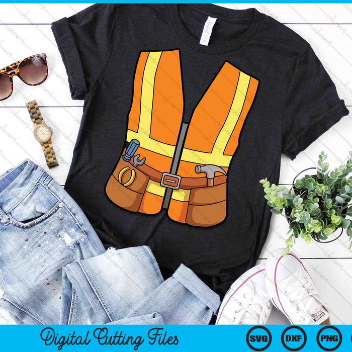 Halloween DIY construcción trabajador traje SVG PNG archivos de corte digital Halloween DIY construcción trabajador traje SVG PNG archivos de corte digital