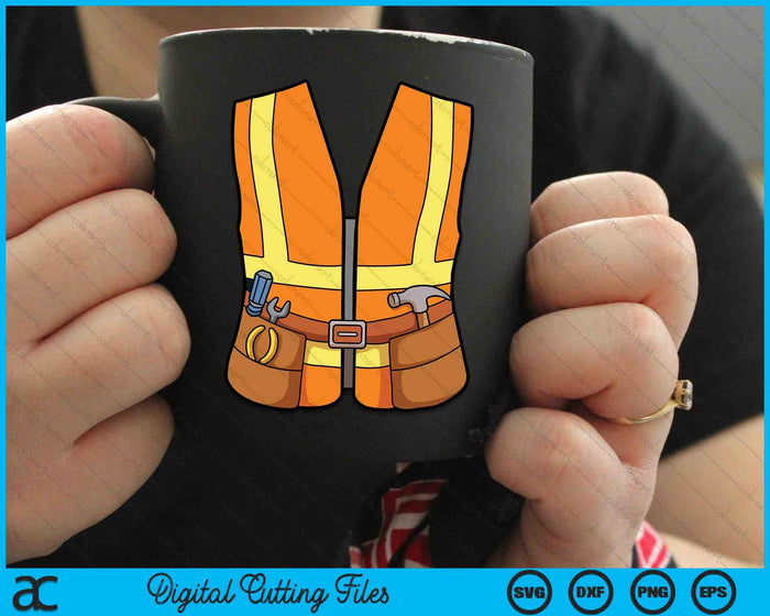 Halloween DIY construcción trabajador traje SVG PNG archivos de corte digital Halloween DIY construcción trabajador traje SVG PNG archivos de corte digital