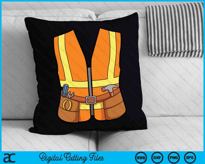 Halloween DIY construcción trabajador traje SVG PNG archivos de corte digital Halloween DIY construcción trabajador traje SVG PNG archivos de corte digital