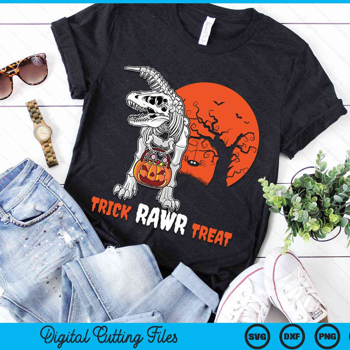 Halloween Dinosaur Skeleton Trick Rawr Treat Scary SVG PNG Digital Cutting Files Halloween Dinosaur Skeleton Trick Rawr Treat Scary SVG PNG Digital Cutting Files
