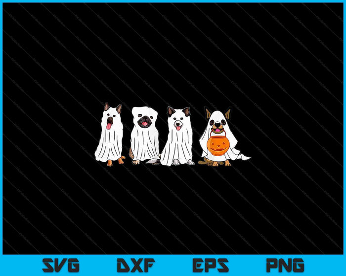 Perro de Halloween con calabaza Perro espeluznante Fantasma SVG PNG Cortando archivos imprimibles Perro de Halloween con calabaza Perro espeluznante Fantasma SVG PNG Cortando archivos imprimibles