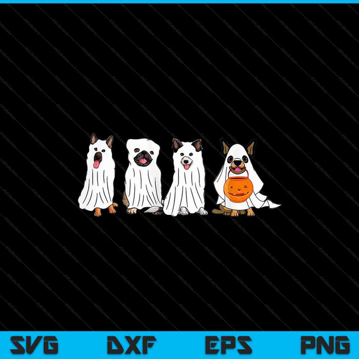 Perro de Halloween con calabaza Perro espeluznante Fantasma SVG PNG Cortando archivos imprimibles Perro de Halloween con calabaza Perro espeluznante Fantasma SVG PNG Cortando archivos imprimibles