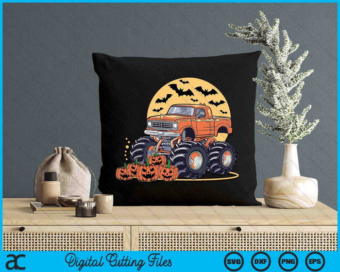 Halloween For Kids Boys Monster Truck Pumpkins SVG PNG Digital Cutting Files Halloween For Kids Boys Monster Truck Pumpkins SVG PNG Digital Cutting Files