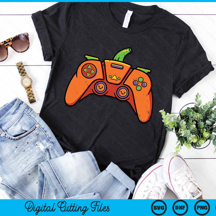 Halloween Gamer Pumpkin Controller Video Gamer SVG PNG Digital Cutting File Halloween Gamer Pumpkin Controller Video Gamer SVG PNG Digital Cutting File