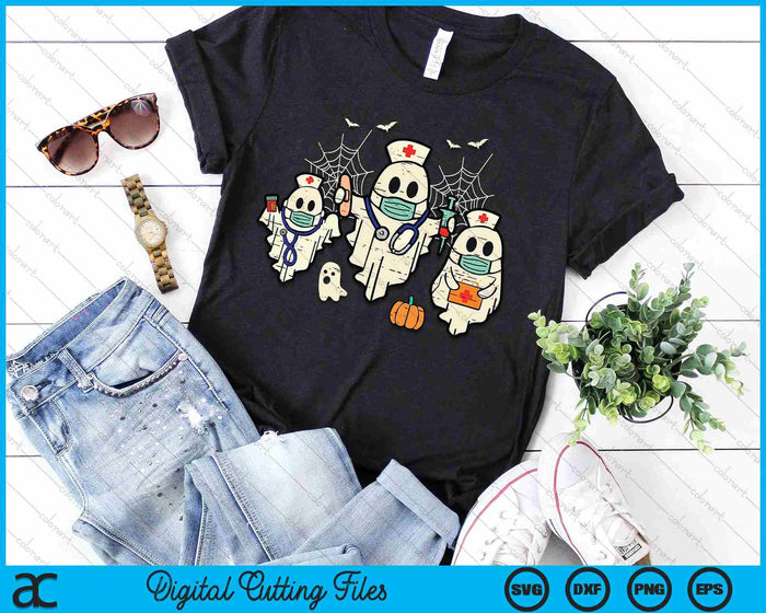 Halloween Ghost Nurses Funny ER Crew Costume SVG PNG Digital Printable Files Halloween Ghost Nurses Funny ER Crew Costume SVG PNG Digital Printable Files