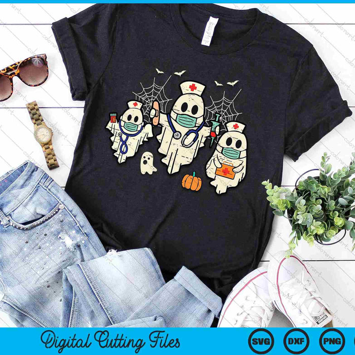 Halloween Ghost Nurses Funny ER Crew Costume SVG PNG Digital Printable Files Halloween Ghost Nurses Funny ER Crew Costume SVG PNG Digital Printable Files