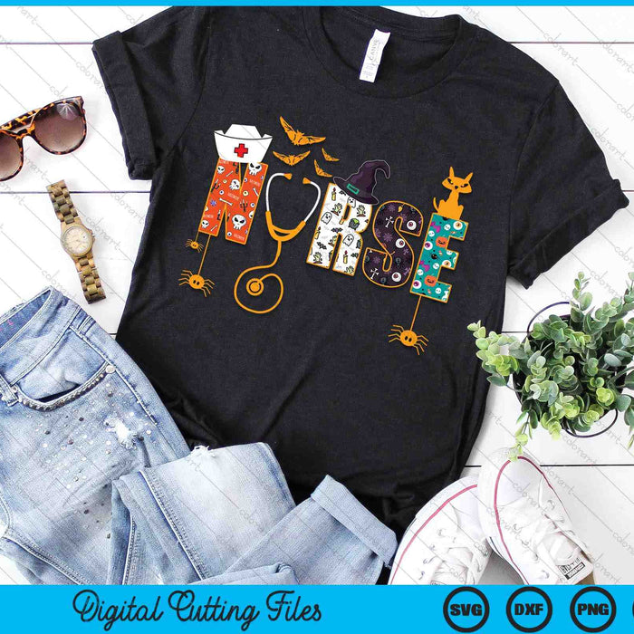 Halloween Nurse Nursing Cute Health Worker Halloween Pattern SVG PNG Digital Printable Files Halloween Nurse Nursing Cute Health Worker Halloween Pattern SVG PNG Digital Printable Files