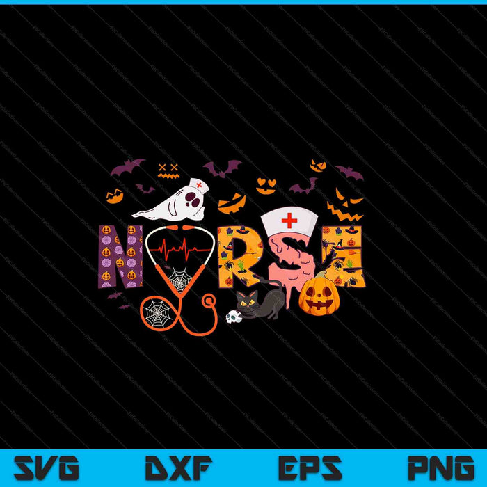 Camisa de enfermera de Halloween Enfermería Lindo Trabajador de salud Halloween SVG PNG Cortar archivos imprimibles Camisa de enfermera de Halloween Enfermería Lindo Trabajador de salud Halloween SVG PNG Cortar archivos imprimibles