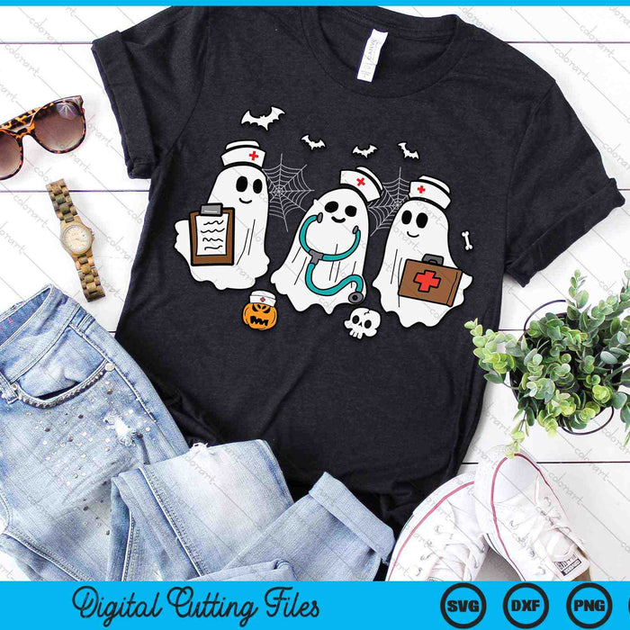 Halloween Nursing Health Worker RN Ghost Nurse SVG PNG Digital Cutting Files Halloween Nursing Health Worker RN Ghost Nurse SVG PNG Digital Cutting Files