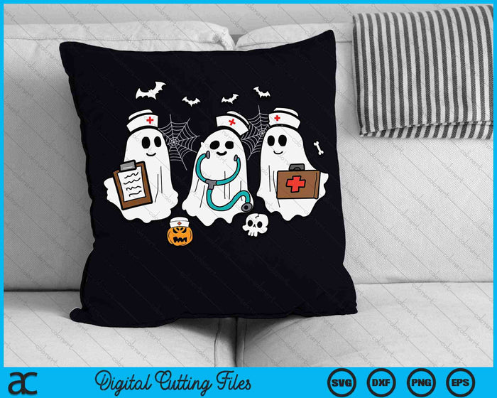 Halloween Nursing Health Worker RN Ghost Nurse SVG PNG Digital Cutting Files Halloween Nursing Health Worker RN Ghost Nurse SVG PNG Digital Cutting Files