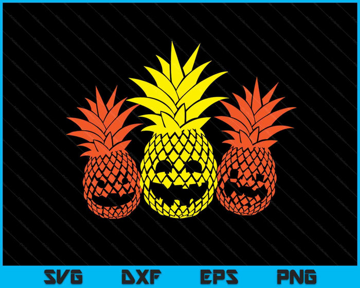Ropa de fiesta de Halloween I Ananas divertidas Halloween Piña SVG PNG Archivos de corte digital Ropa de fiesta de Halloween I Ananas divertidas Halloween Piña SVG PNG Archivos de corte digital
