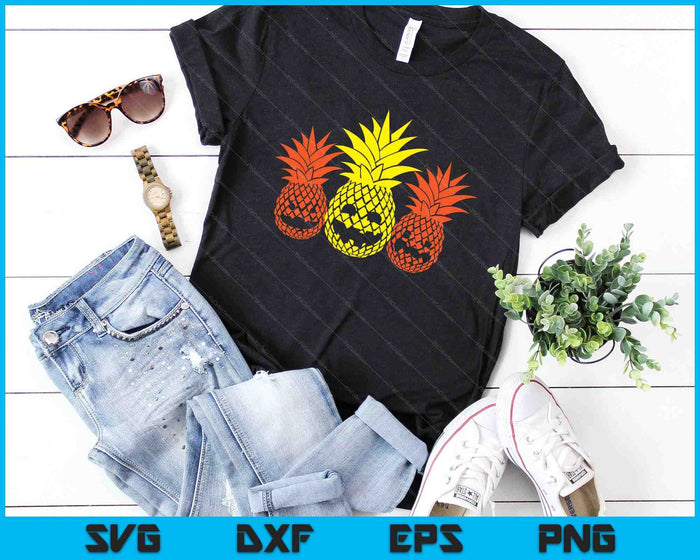 Ropa de fiesta de Halloween I Ananas divertidas Halloween Piña SVG PNG Archivos de corte digital Ropa de fiesta de Halloween I Ananas divertidas Halloween Piña SVG PNG Archivos de corte digital